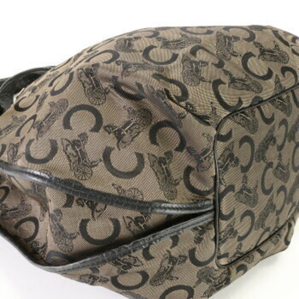 Celine Shoulder Handbag Tote Bag Canvas Sulky Leather Bittersweet - Picture 7 of 13